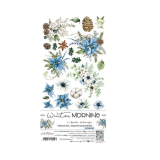 Craft O´ Clock Scrapbook papier - Winter Morning Flowers6x12