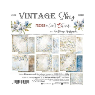  Scrapbook papier - Vintage Sky 6x6 - Craft O’Clock