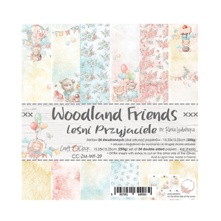 Craft O´ Clock Scrapbook papier - Woodland Friends 6x6