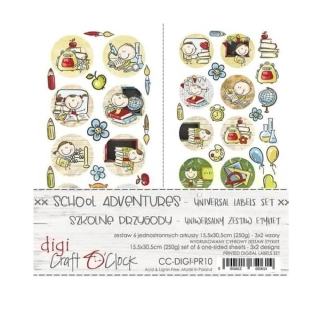Craft O´ Clock Scrapbook papier - School Adventures Labels 6x12