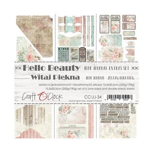 Craft O´ Clock Scrapbook papier - Hello Beauty  6x12 