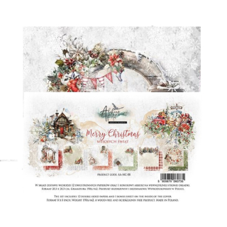 Alchemy of Art Scrapbook papier Merry Christmas 8x8