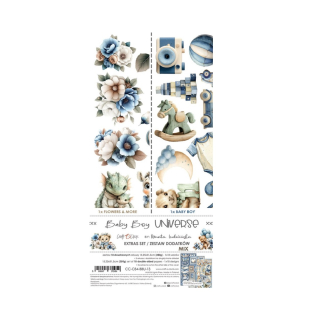 Craft O´ Clock Scrapbook papier - Baby Boy Universe 6x12 Mix