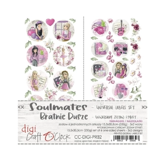 Craft O´ Clock Scrapbook papier - Soulmates Labels  6x12 
