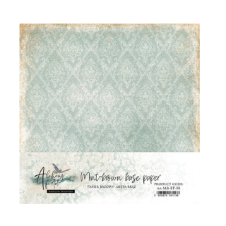 Alchemy of Art Scrapbook papier Mint-Brown base 8x8