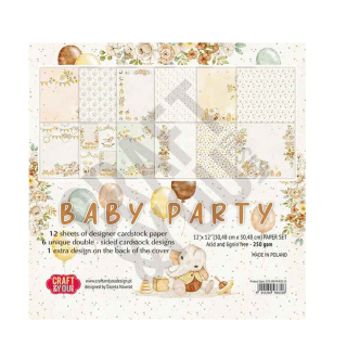 Craft & You Design Scrapbook papier Baby Party 12x12