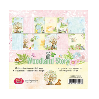Craft & You Design Scrapbook papier Woodland Story 12x12