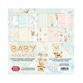 Craft & You Design Scrapbook papier Baby Adventure 12x12
