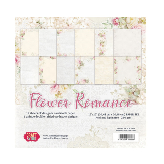 Craft & You Design Scrapbook papier Flower Romance 12x12