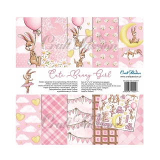 Craft Passion Scrapbook papier Cute Bunny Girl 12x12