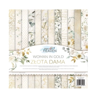 Paper Heaven Scrapbook papier Woman in gold  12x12