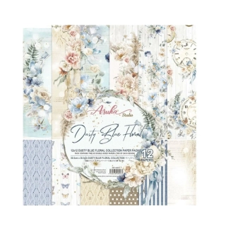 Memory Place Scrapbook papier Dusty Blue Floral 12x12