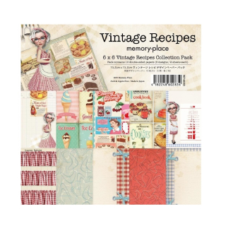 Memory Place Scrapbook papier Vintage Recipes 6x6