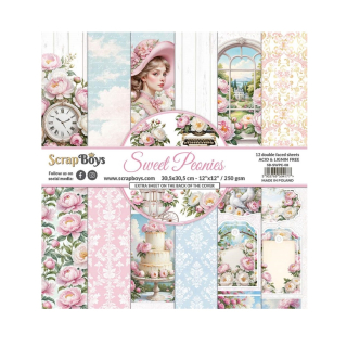 Scrapboys Scrapbook papier Sweet Peonies 12x12