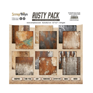 Scrapboys Scrapbook papier Rusty Pack 12x12