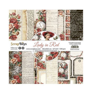 Scrapboys Scrapbook papier Lady in Red 12x12