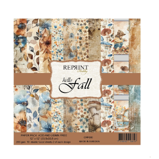 Reprint Scrapbook papier Hello Fall 12x12