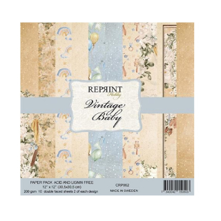 Reprint Scrapbook papier Vintage Baby 12x12