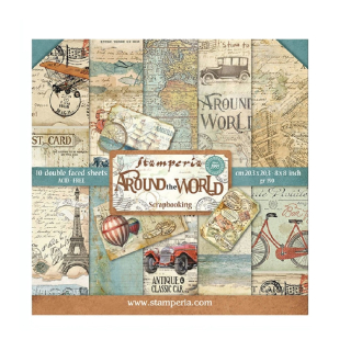 Stamperia Scrapbook papier – Around the World 8x8