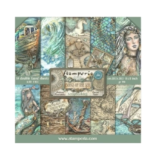 Stamperia Songs of The Sea scrapbook papier 8x8
