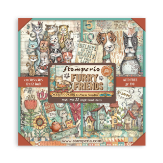 Stamperia Furry Friends 12x12 Maxi scrapbook papier