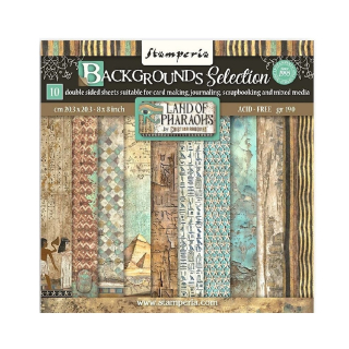 Stamperia Scrapbook papier – Land of Pharaohs Backgrounds 8x8