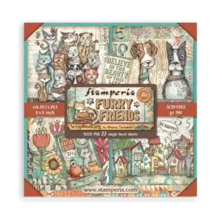 Stamperia Furry Friends 8x8 Maxi scrapbook papier