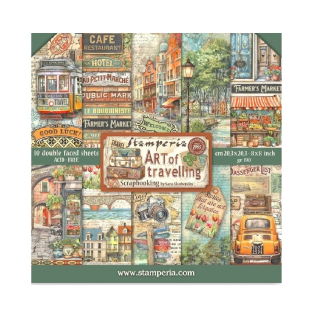 Stamperia Scrapbook papier – Art of Travelling 8x8