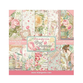 Stamperia Scrapbook papier – Rose Parfum 8x8