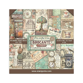 Stamperia Scrapbook papier – Brocante Antiques 8x8