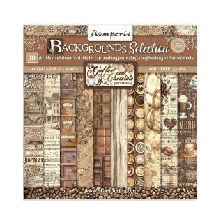 Stamperia Scrapbook papier – Coffee and Chocolate Backgrounds 8x8