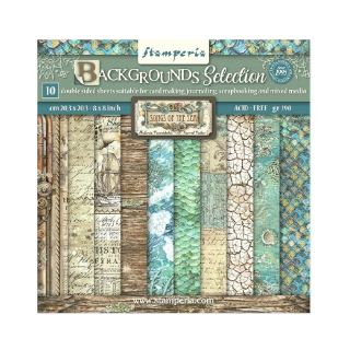  Stamperia Scrapbook papier – Songs of The Sea Backgrounds 8x8