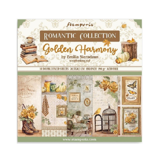 Stamperia Scrapbook papier – Golden Harmony 8x8