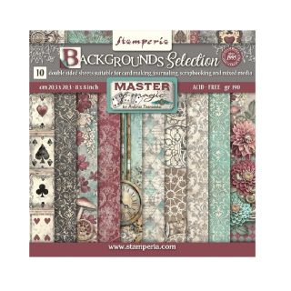 Stamperia Scrapbook papier – Master of Magic Backgrounds 8x8