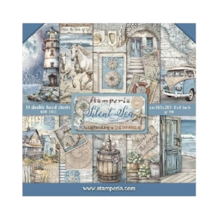 Stamperia Scrapbook papier – Silent Sea 8x8