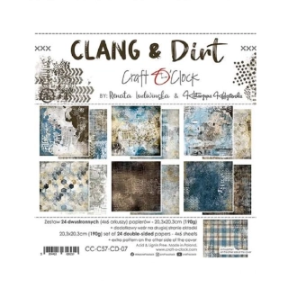Craft O´ Clock Scrapbook papier - Clang and Dirt 8x8