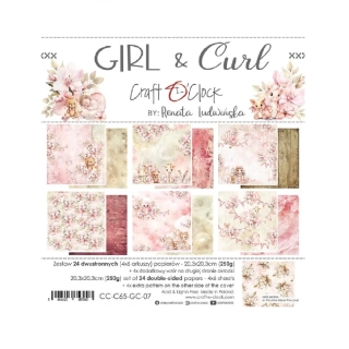 Craft O´ Clock Scrapbook papier - Girl & Curl 8x8 
