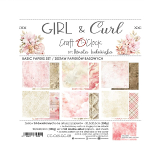 Craft O´ Clock Scrapbook papier - Girl & Curl Basic 8x8 