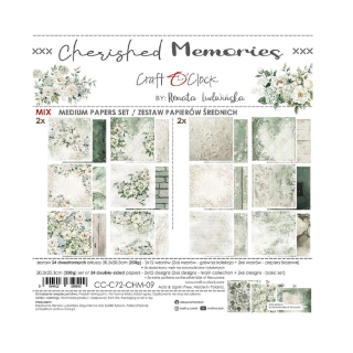 Craft O´ Clock Scrapbook papier - Cherished Memories Mix 8x8