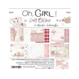 Craft O´ Clock Scrapbook papier -Oh, Girl! 8x8 